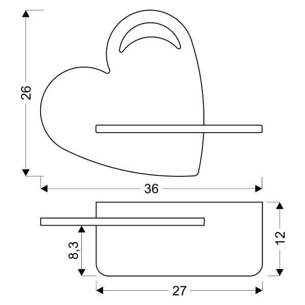 Heart Lampa Kinkiet 5W Led Iq Kids Z Przewodem Z Wł. I Wtyczką Z Otworem Niebieski Candellux