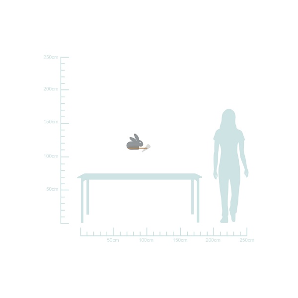 Rabbit Lampa Kinkiet 4W Led 4000K Iq Kids Szary+Biały Candellux