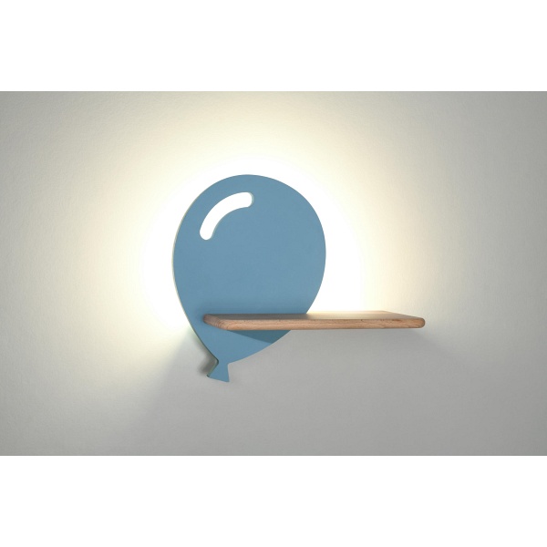 Balloon Lampa Kinkiet 4W Led 4000K Z Otworem Iq Kids Niebieski Candellux