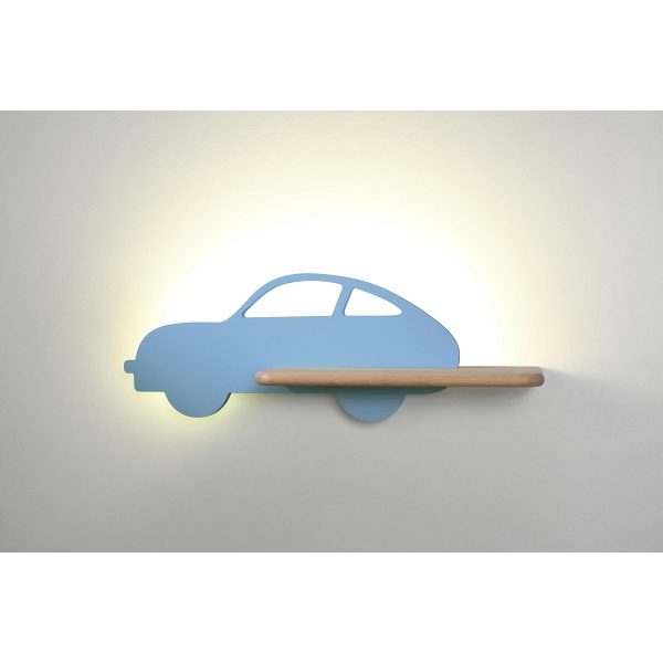 Car Lampa Kinkiet Ścienny 5W Led 4000K Wl Iq Kids Niebieski Candellux