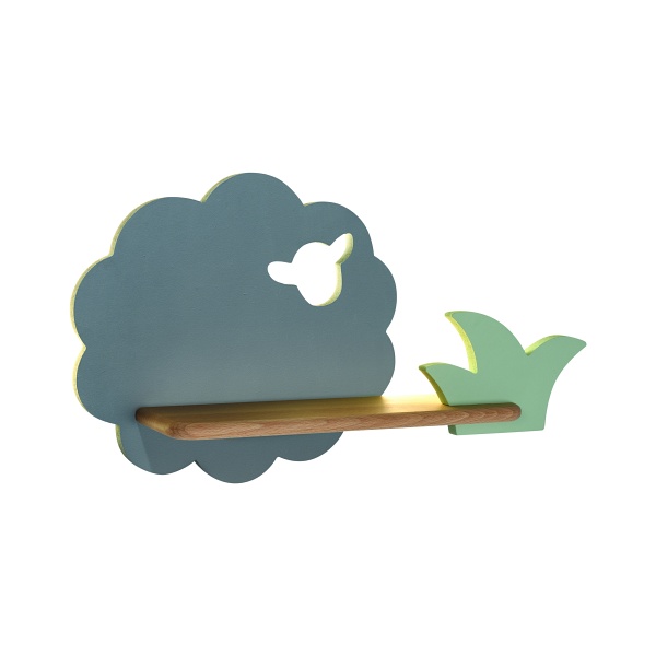 Sheep Lampa Kinkiet 5W Led 4000K Iq Kids Szary+Zielony Candellux