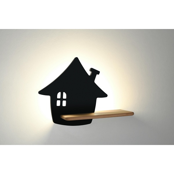 House Lampa Kinkiet 4W Led 4000K Kp Iq Kids Czarny Candellux