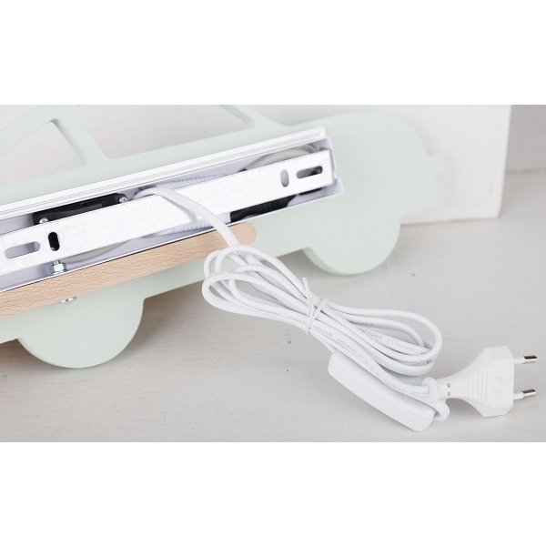 Car Lampa Kinkiet 5W Led 4000K Wl Iq Kids Z Przewodem Z Wł. I Wtyczką Miętowy Candellux