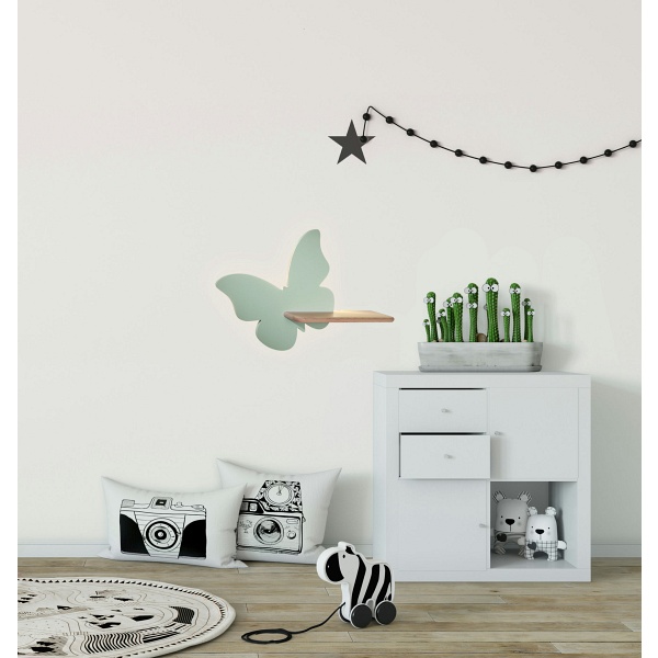 Butterfly Lampa Kinkiet 5W Led 4000K Iq Kids Z Przewodem Z Wł. I Wtyczką Miętowy Candellux
