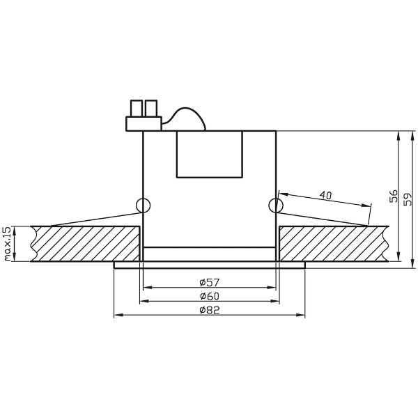 Oprawa Stropowa Stała Sm-02 Wh Gu10 Biały 230V Candellux