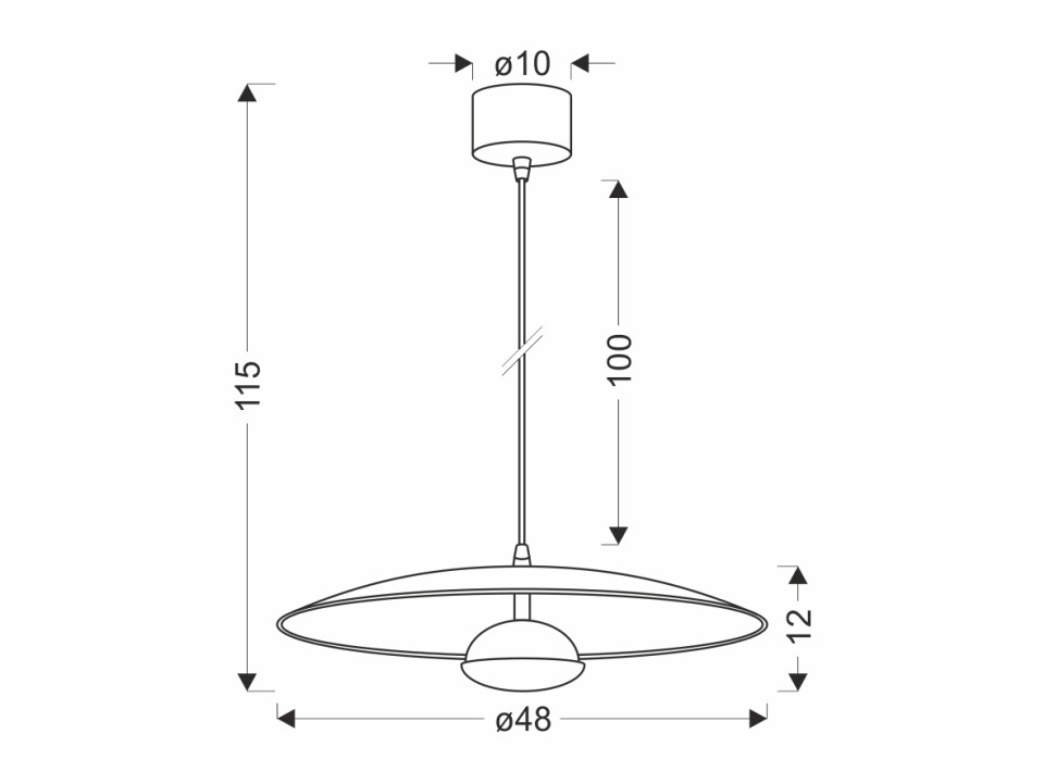 Lampa Wisząca Lund 1 Biały 115X48X48 Candellux