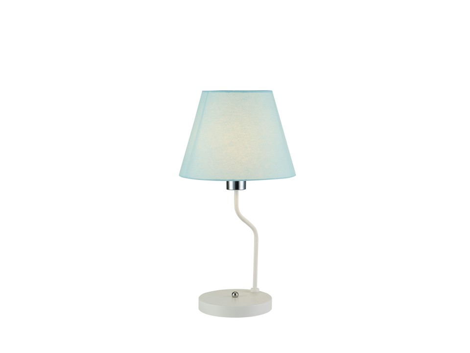 York Lampa Stołowa 1X60W E14 Biały, Niebieski Klosz Candellux