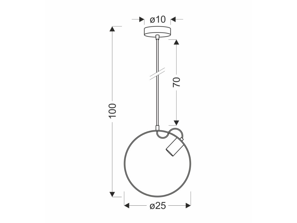 Lampa Wisząca Nexo 1 Czarny Candellux