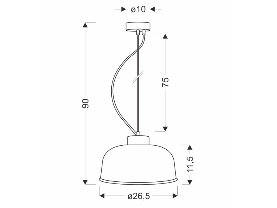 Lampa Wisząca Liverpool Ii 1 Czerwony90X26,5X0 Candellux