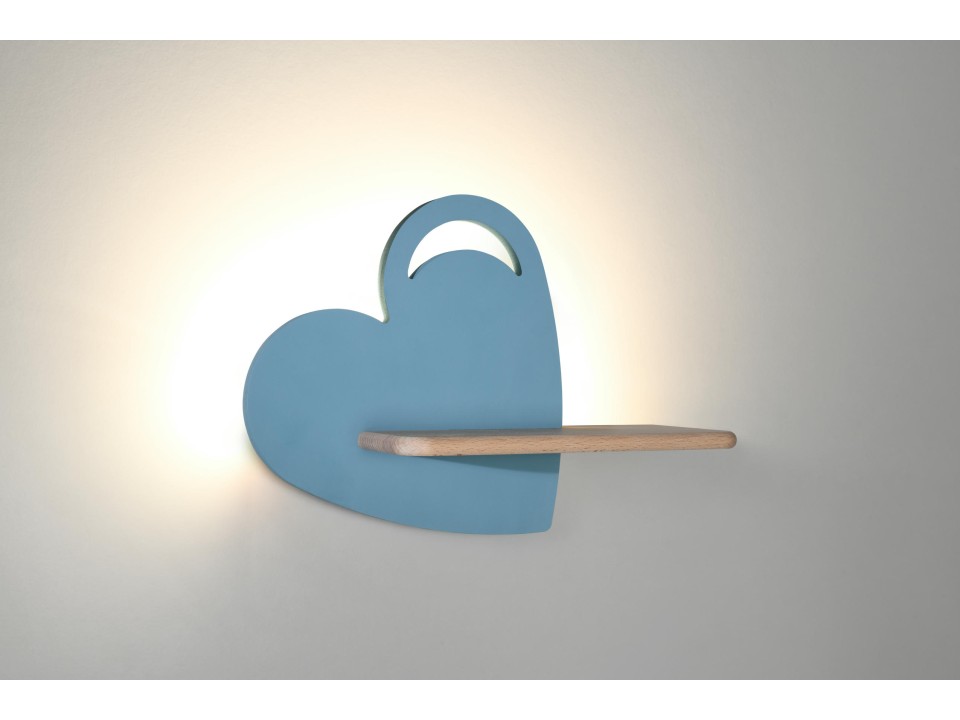 Heart Lampa Kinkiet 5W Led 4000K Iq Kids Z Otworem Niebieski Candellux