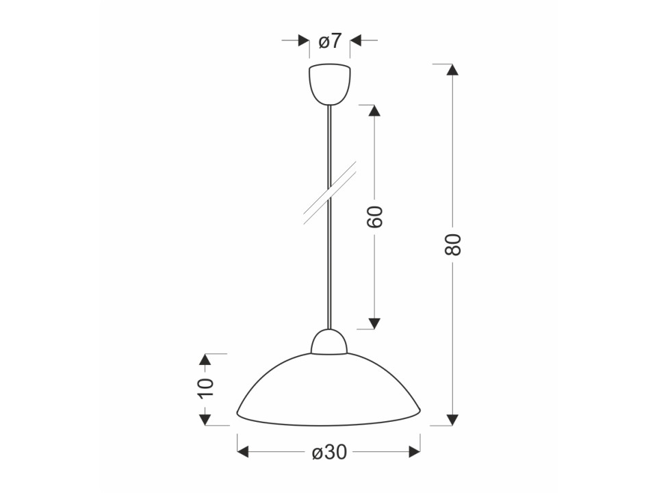 Bronte Lampa Wisząca 1X60W E27 Klosz Biały Z Wzorem Candellux