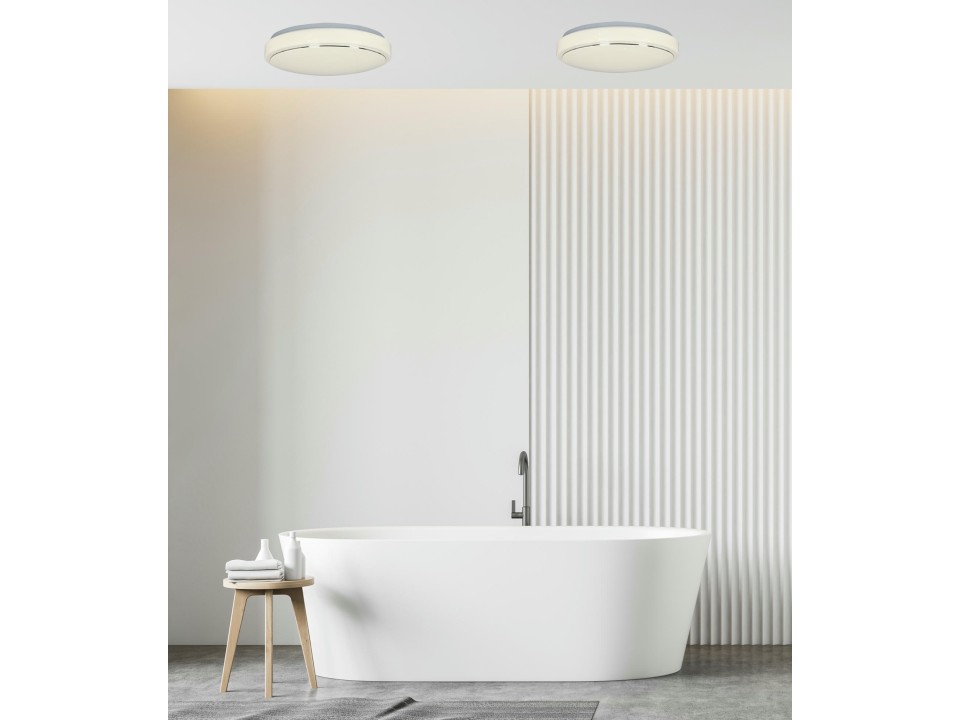 Jasper Lampa Sufitowa Plafon 12W Led 26Cm Biały 4000K Ip44 Candellux
