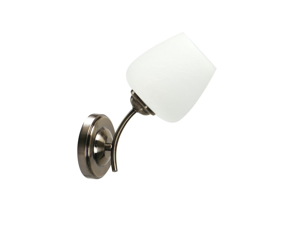 Zina Lampa Kinkiet Patynowy 1X40 E27 Klosz Biały Candellux