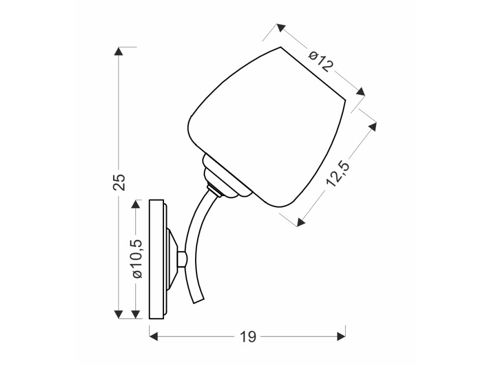 Zina Lampa Kinkiet Patynowy 1X40 E27 Klosz Biały Candellux