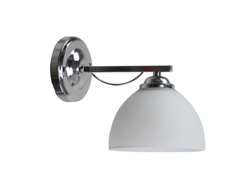 Filona Lampa Kinkiet Chromowy 1X40 E27 Klosz Biały Candellux