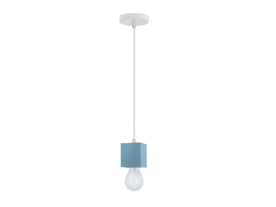 Cubick Lampa Wisząca Biały 1X20W E27 Niebieski Candellux
