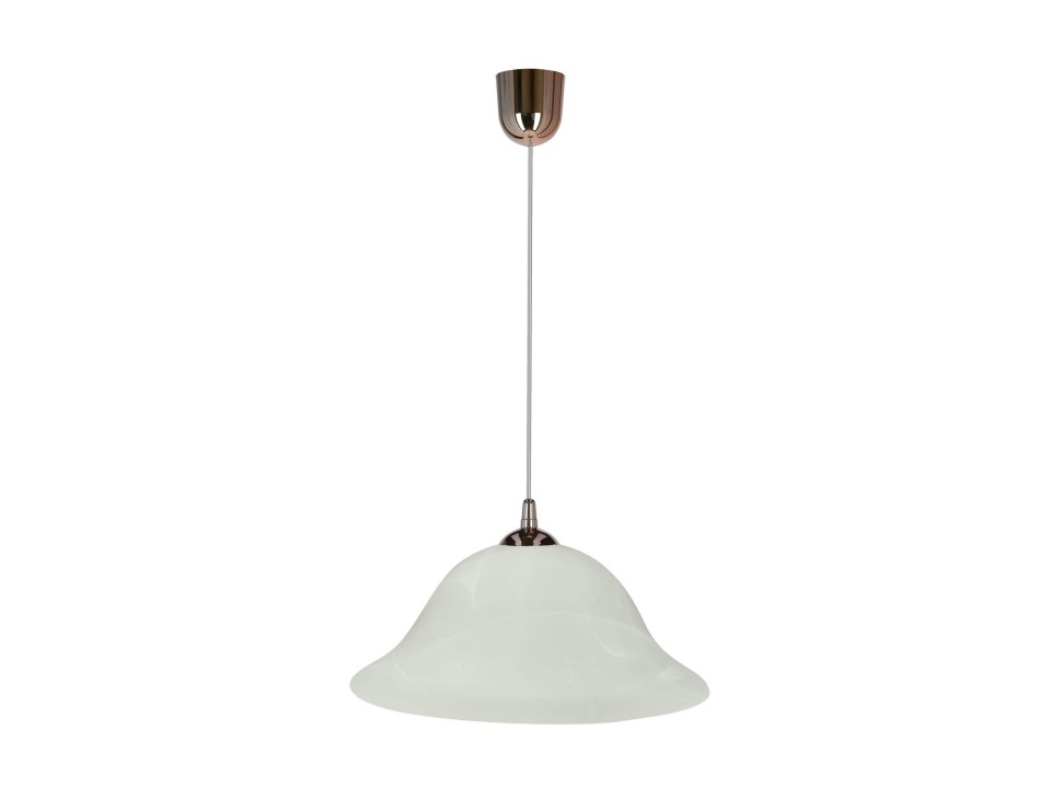 Vera Lampa Wisząca Miedziany 1X60W E27 Klosz Alabastrowy Candellux