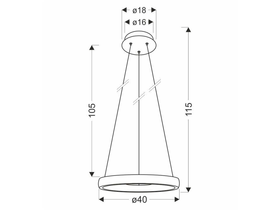 Hashim Lampa Wisząca 40Cm Złoty 22W Led Kryształki Bezbarwne Candellux