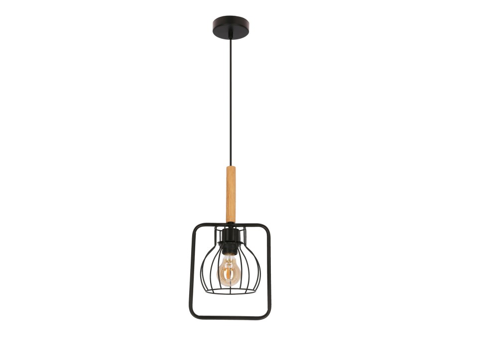 Franita Lampa Wisząca Czarny 1X40W E27 Klosz Czarny Candellux