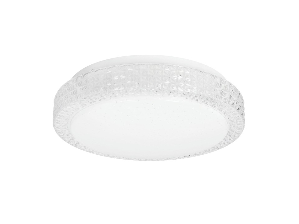 Rabel Lampa Sufitowa Plafon Bezbarwny 12W Led 4000K 27Cm Klosz Biały Candellux