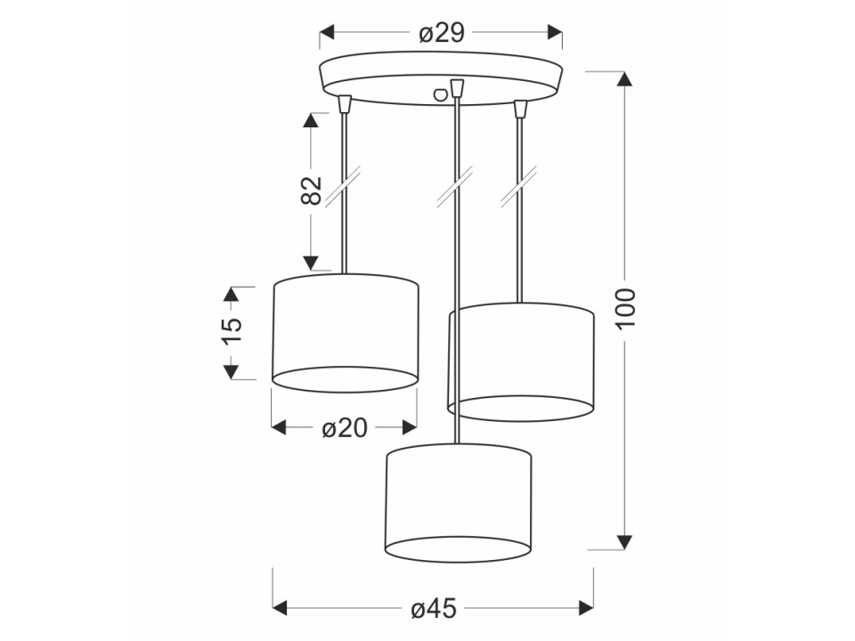 Pandy Lampa Wisząca Czarny Talerz 3X40W E27 Abażur Czarny+Złoty Candellux