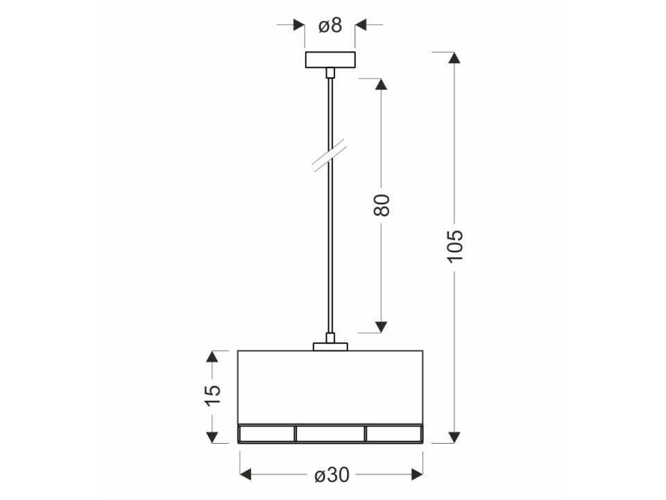 Ardi Lampa Sufitowa Czarny+Drewniany 1X40W E27 Abażur Czarny Candellux