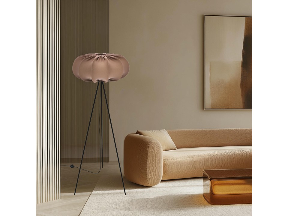 Cafee' Lampa Pod³Ogowa Czarny 1X40W E27 Aba¿Ur 52/23 Mokka Candellux