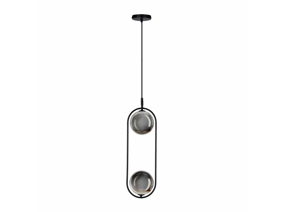 Cordel Zwis 2X28W G9 Czarny, Klosze Grafitowe Candellux