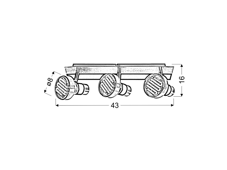 Sortha 1 Listwa 3X9W Gx53 Energooszczędna Candellux