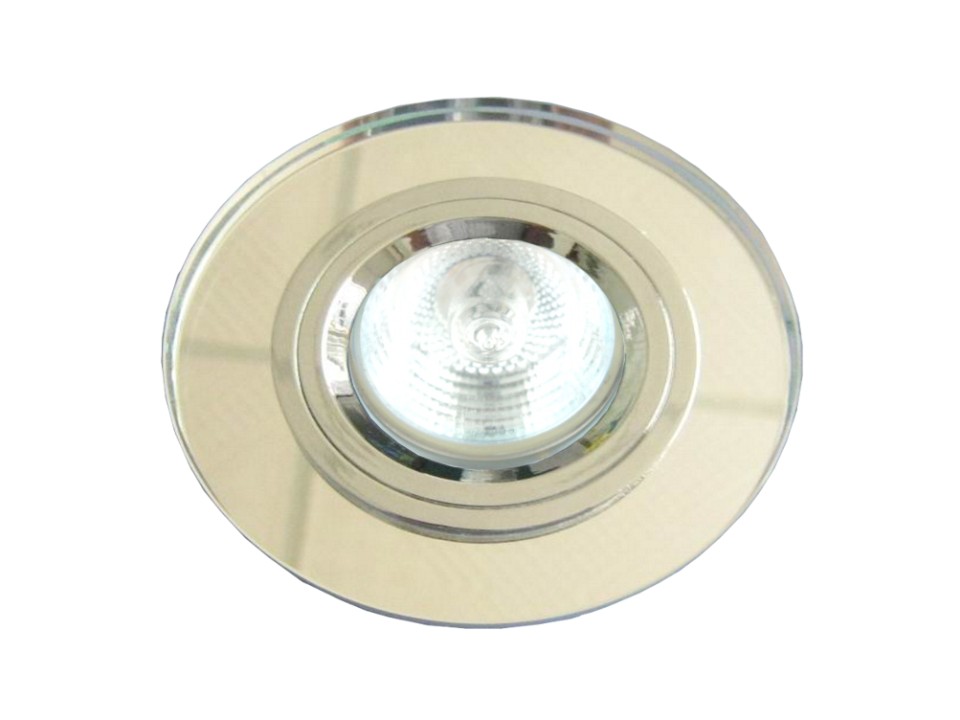 Ss-15 Ch/Wh Mr16 Chrom Oczko Sufitowe Lampa Sufitowa Stała Okrągła Szkło Bezbarwne Candellux