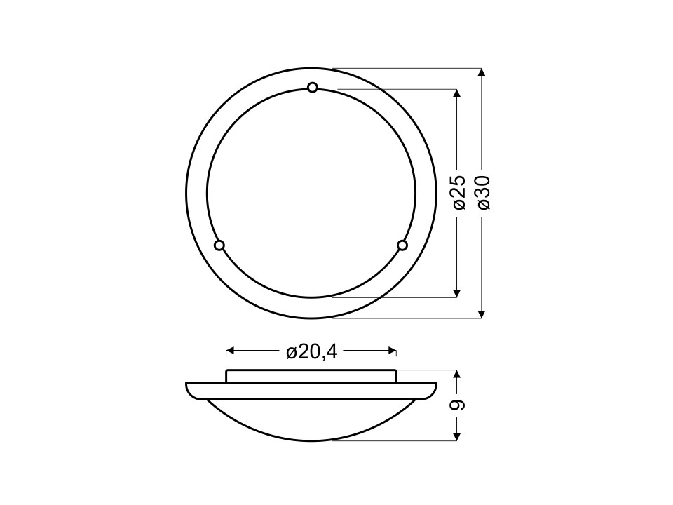1030 Lampa Sufitowa Plafon30 Drewno Standard 1X60W E27 Dąb Candellux