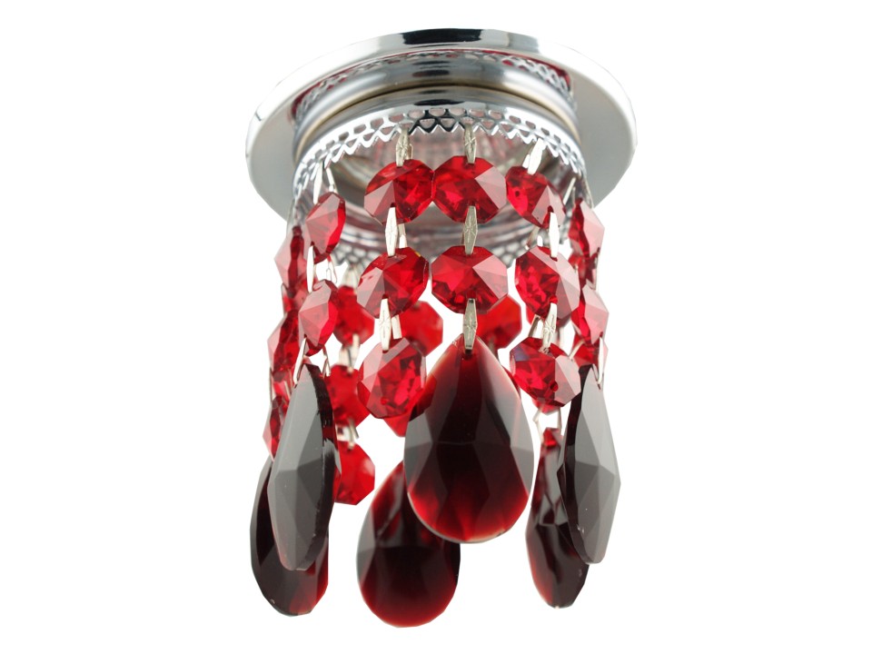 Sk-64 Ch/Red Mr16 Chrom Opr. Strop. Dekoracyjna Transparentna Czerwona Mr16 50W Candellux