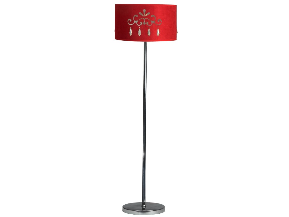 Decor # # Lampa Podłogowa Czerwona 1X60W E27 + Abażur 77-30729 Candellux