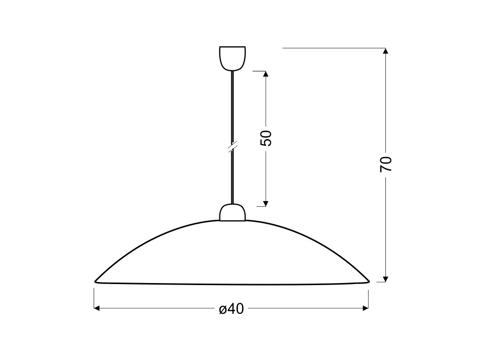 Malibu 40 Lampa Wisząca 1X60W E27 Biały Candellux