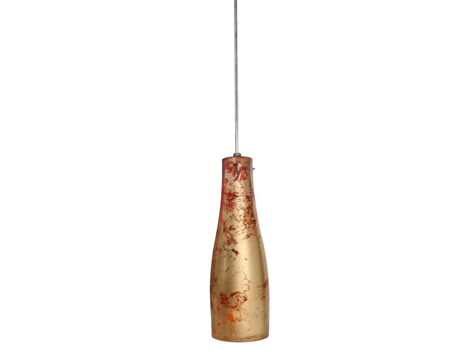 Butelka Zwis 1X60W Czerw/Złota Candellux