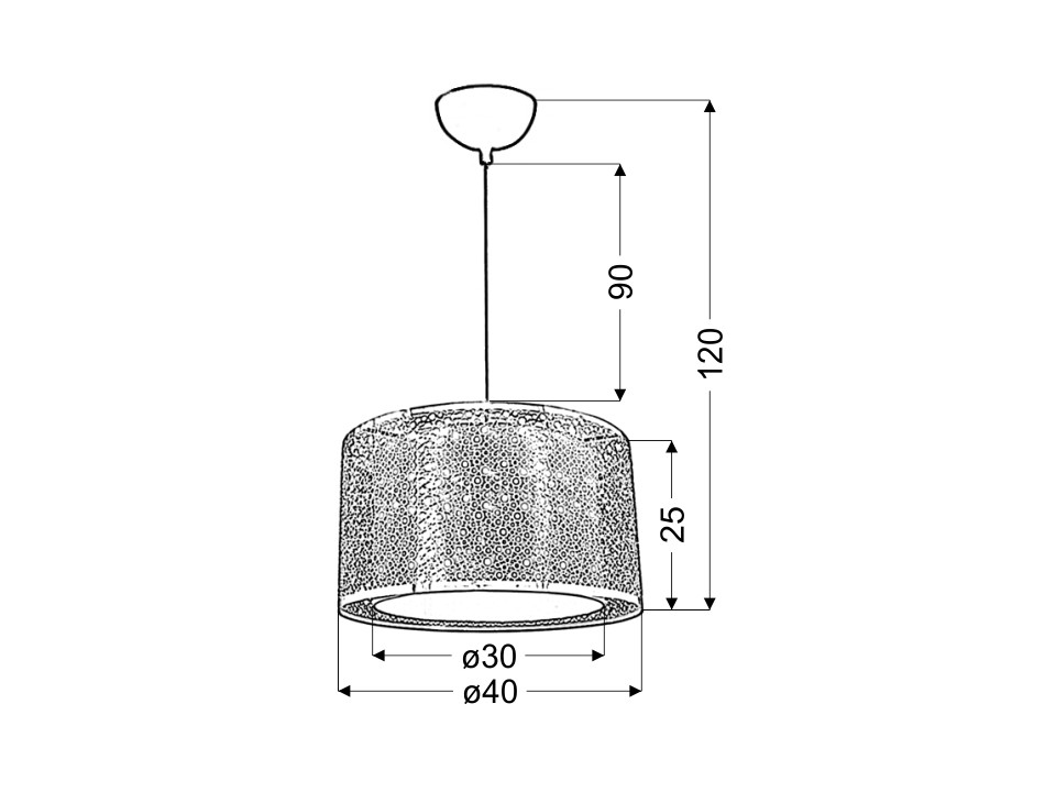 Madras Zwis 40 1X60W E27 Biały Candellux