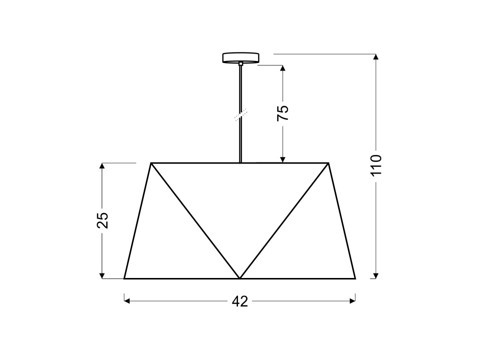 Hexagen Zwis 42 1X60W E27 Różowy (Abażur 77-01672+Linka 85-10608) Candellux