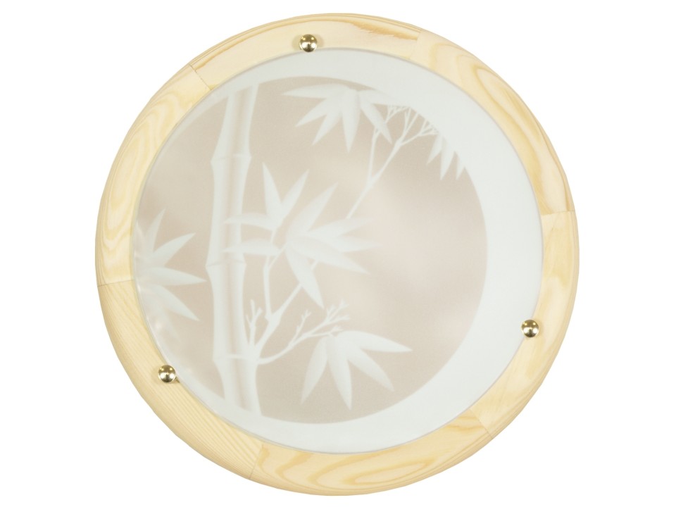 Bamboo Lampa Sufitowa Plafon 40 Drewno Standard 2X60 W E27 Sosna Candellux