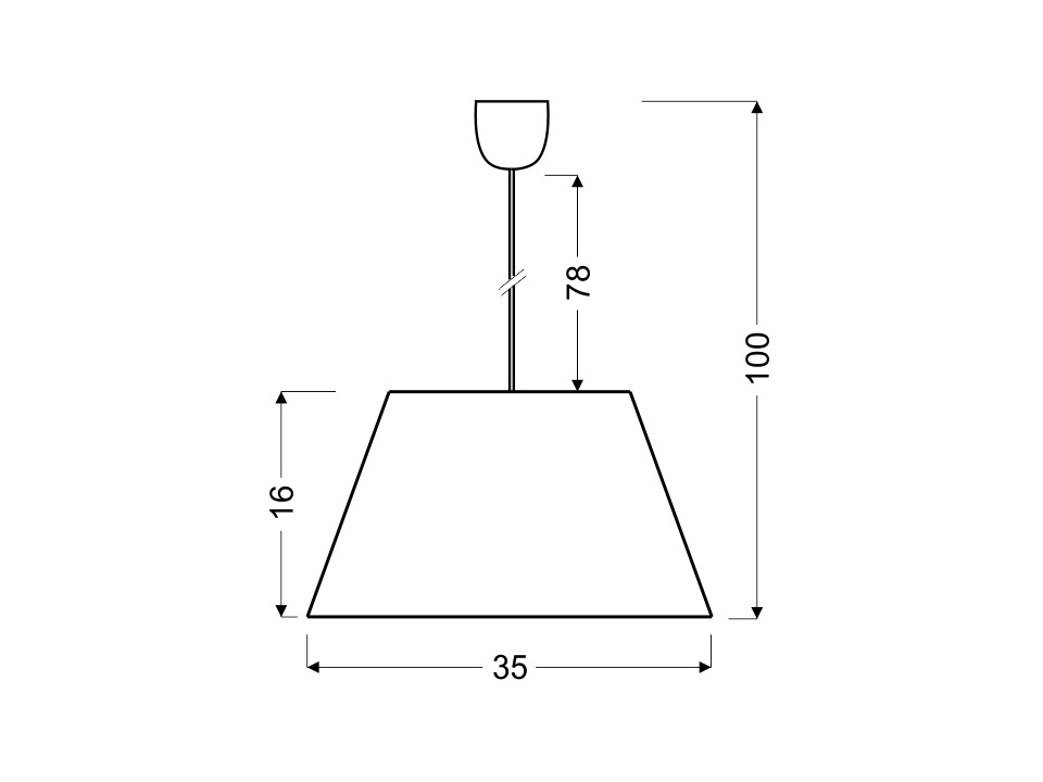 Standard Lampa Wisząca 35 1X60W E27 Szary Candellux
