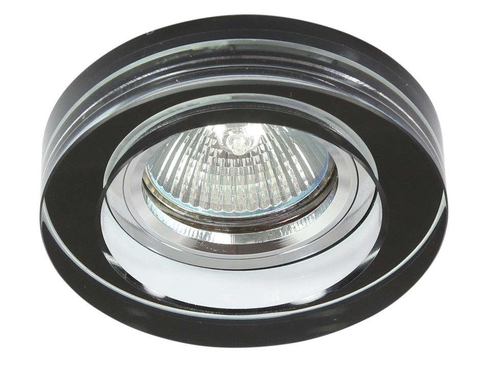 Ss-31 Ch/Bk Mr16 Chrom Opr. Strop. Stała Okrągła Szkło Czarne Candellux