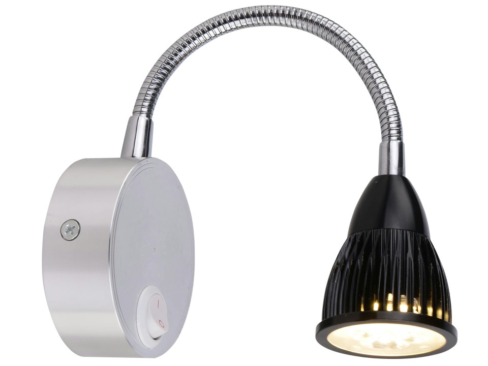 Dino Kinkiet 3W Led Chrom/Aluminium Czarny Candellux