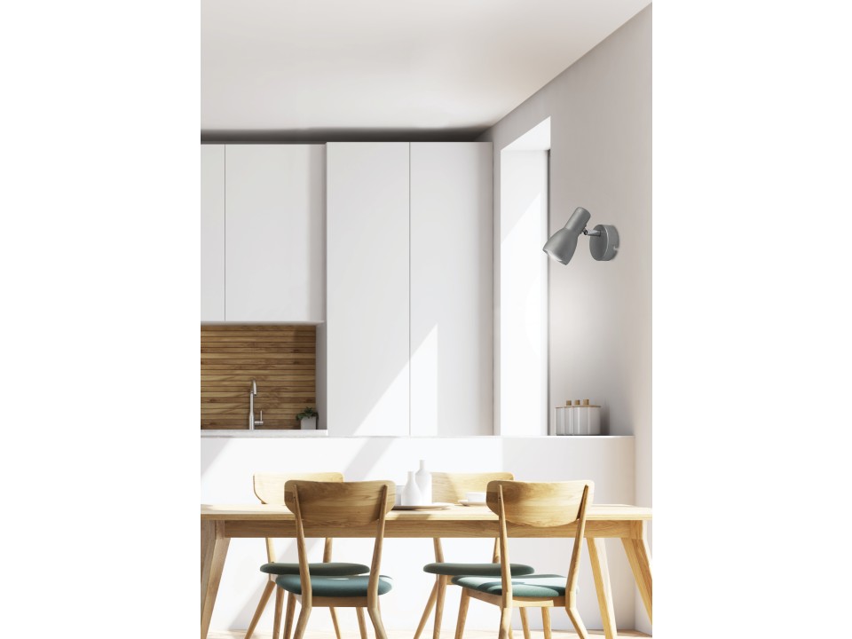 Picardo Lampa Kinkiet 1X40W E14 Szaro Srebrny Candellux