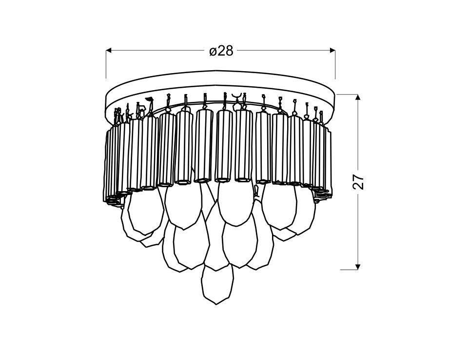 Lonella Plafon 12W Led Chrom Candellux