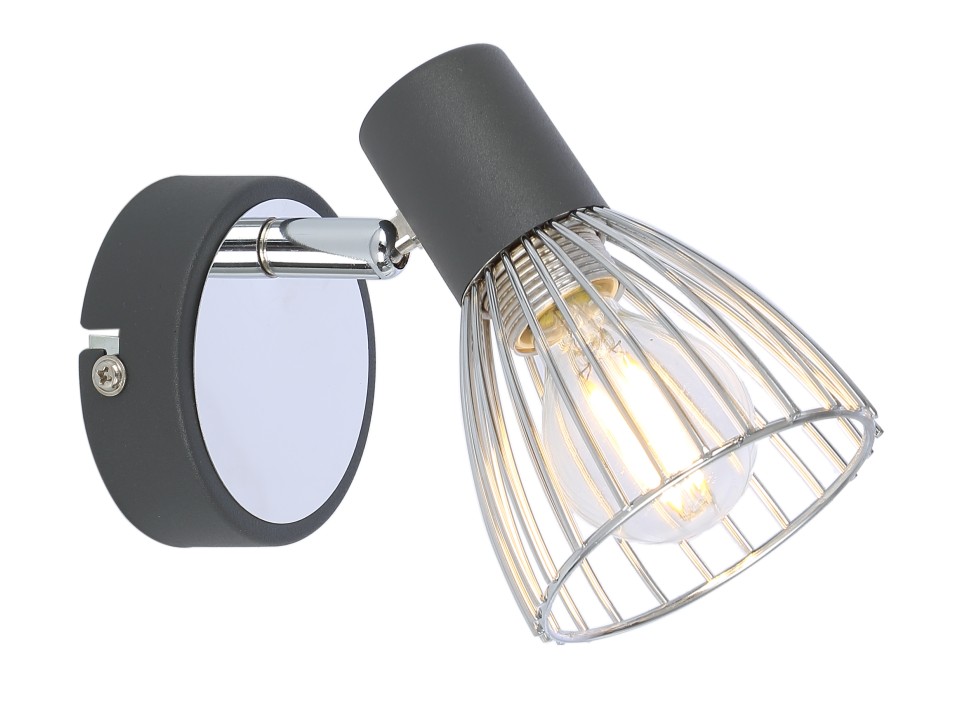 Modo Lampa Kinkiet 1X40W E14 Czarny+Chrom Candellux