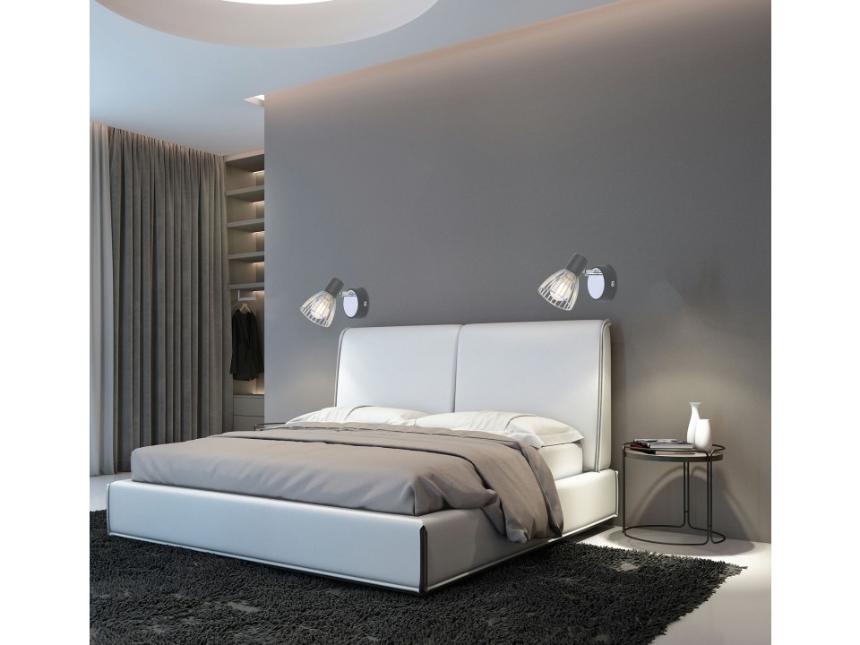 Modo Lampa Kinkiet 1X40W E14 Czarny+Chrom Candellux