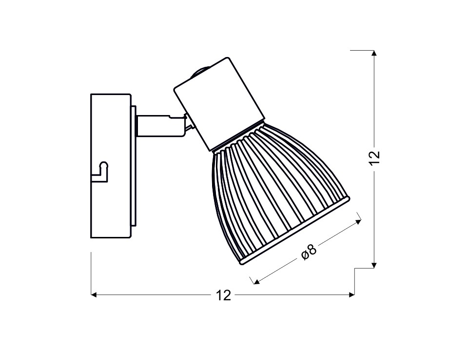 Modo Lampa Kinkiet 1X40W E14 Czarny+Chrom Candellux
