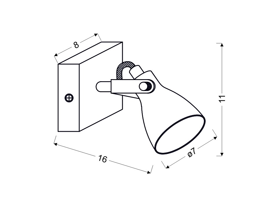 Ash Lampa Kinkiet 1X40W Gu10 Szary Mat Candellux