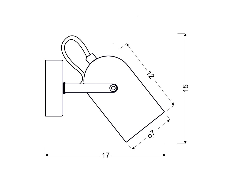 Gray Lampa Kinkiet 1X40W E14 Szary Candellux