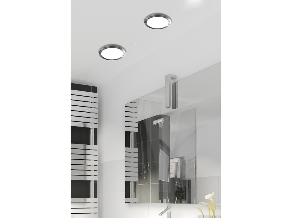 Aquila Lampa Sufitowa Plafon 18 1X40W G9 Satyna Nikiel Ip44 (Bż) Candellux