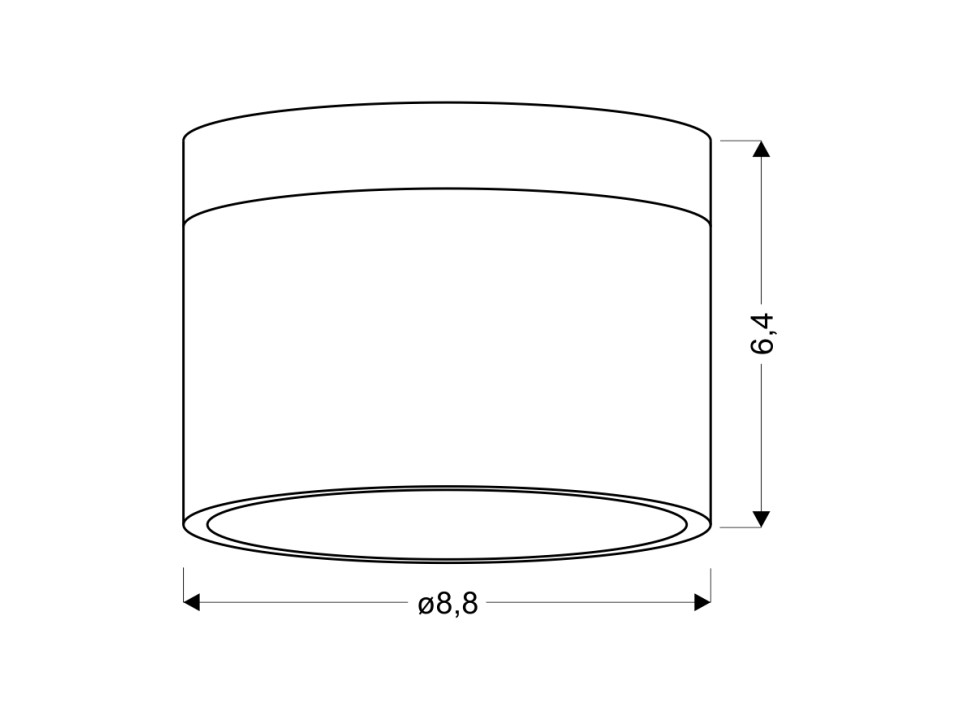 Tuba 9W Led 4000K Biały+Czarny Śr. 8,8 Cm Candellux